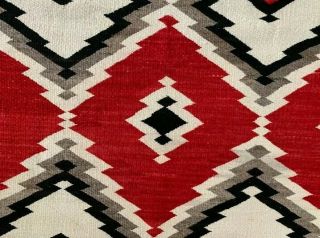 Antique Navajo Rug Crystal Weaving Native American Indian Jb Moore Textile 1900