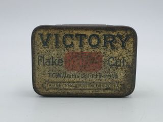 Antique Vintage Pipe Tobacco Tin Victory Flake Cut District Of Virginia