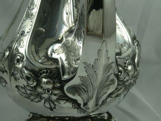 MAGNIFICENT,  VICTORIAN silver COFFEE POT,  1885,  1011gm 5