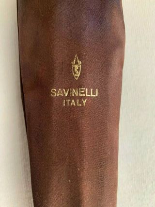 Ladies Savinelli Italy Autograph Brown Satin Pipe Sock