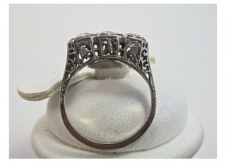 Art Deco 3 Stone Diamond Ring - Over 1 Carat 4