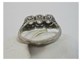 Art Deco 3 Stone Diamond Ring - Over 1 Carat 6