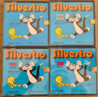 4 Vintage Silvestro (silvester) Cartoon 8 Sound & Colour Films.  26