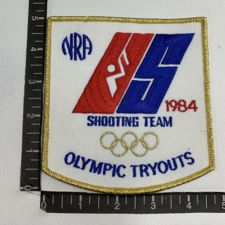 Vtg 1984 Nra Gun Shooting Team Us Olympic Tryouts Patch National Rifle Assn 09rn