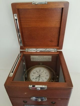 Hamilton Mounted Chronometer Watch Model 22 with Complete Inner Box,  Not Running 2