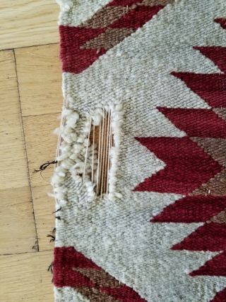 Small Vintage Native American Navajo Rug Weaving Blanket 21 