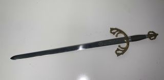 Vintage Toledo Medieval Style Decorative Reenactment Sword 29 " Long