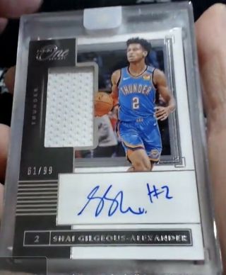 Shai Gilgeous - Alexander 2019 - 20 Panini One And One Auto Jersey 99