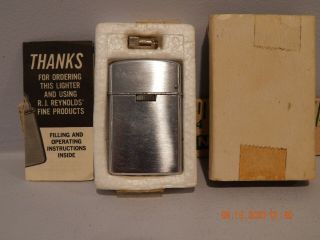 Vtg Sarome Butane Gas / Lighter Chrome Case / Made In Japan W/box & Paperwork