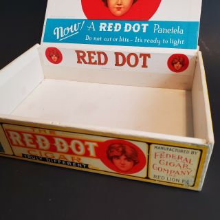 Vintage Cigar Box Red Dot Truly Different Federal Cigar Red Lion PA 3
