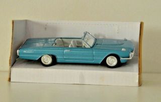 Vintage 1966 Blue Ford Thunderbird 1:43 Die Cast Car Open Box