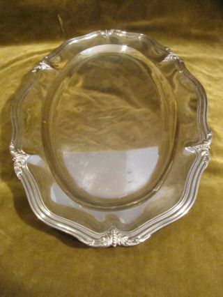Mid 19th C French Sterling 950 Silver Oval Platter Louis Xvi St A Cosson 1118g