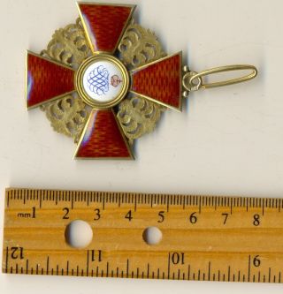 Russian Imperial Antique badge medal Order St.  Anna 2nd degree (1141) 4