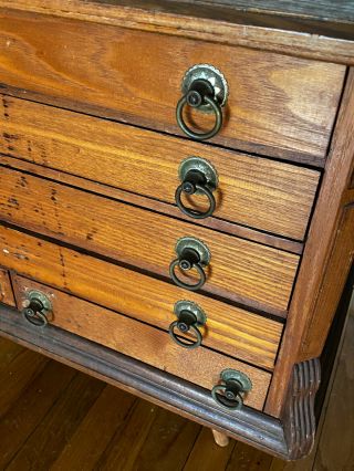 Antique Vintage Flat File Drawer Cabinet Table Blueprint Architect - WE SHIP 2