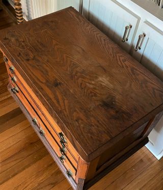 Antique Vintage Flat File Drawer Cabinet Table Blueprint Architect - WE SHIP 3