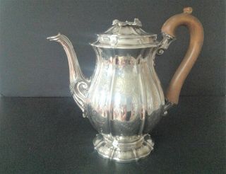 Heavy 944g Antique English Georgian Sterling Silver Coffee Pot 1825