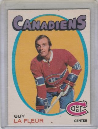 1971 72 Opc O Pee Chee Rookie 148 Guy Lafleur Montreal Canadiens Hall Of Fame
