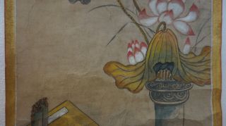 Very Fine Large Korean Joseon Dynasty Min Hwa Jung Mool Do Still Life Painting 6