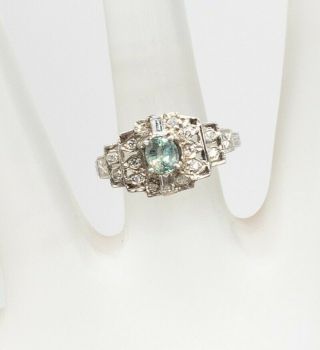Antique 1930s Art Deco $5000 1ct Natural Alexandrite Diamond Platinum Ring