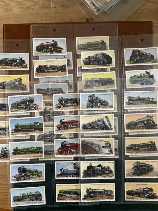 84 Yr Old Vintage Full Set Of 50 Trains Railway Engines Locomotives 1936 Excell
