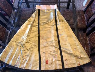 Antique Qing Dynasty Han Chinese Silk Qun Skirt