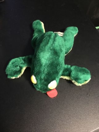 Vintage Russ Berrie Fleegle Plush Frog Green Stuffed Animal Toy 9 "