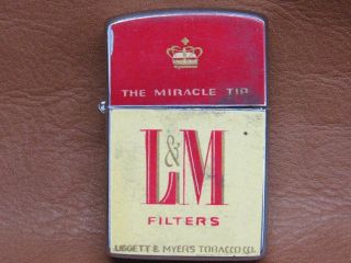 Vintage Continental Japan L&m Cigarettes Advertising Lighter