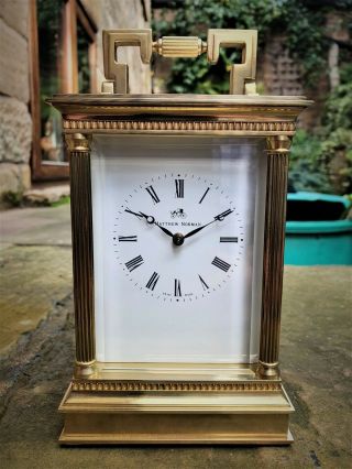 A Fine Striking Carriage Clock By The Luxury Swiss Makers Matthew Norman - Vgc