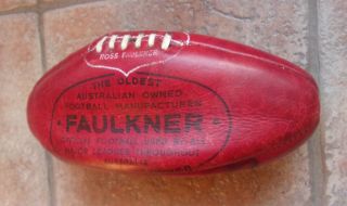 Vintage Ross Faulkner Native Brand Football Rugby Solid Hide Leather Australian
