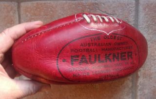 Vintage Ross Faulkner Native Brand Football Rugby Solid Hide Leather Australian 2