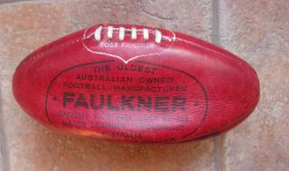 Vintage Ross Faulkner Native Brand Football Rugby Solid Hide Leather Australian 3