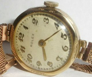 Vintage 9k Gold Rolex Ladys Watch