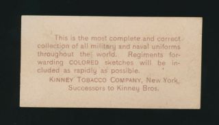 1890 N224 Kinney Bros.  MILITARY SERIES - Ser H - Private,  Marine Art.  R.  I. 2