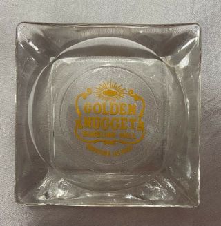 Vintage Glass Ashtray - Golden Nugget Gambling Hall Casino Las Vegas Nevada