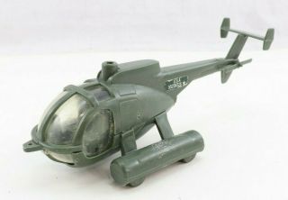 Vintage Processed Plastic Helicopter 6350 - H Green Army Men 1960s - 70s Pontoons