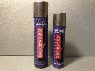 Rare Rockstar Matching Clipper Lighters - Set Of Four