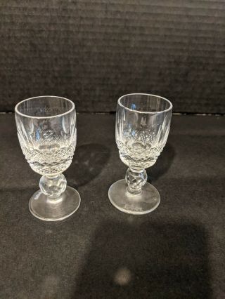 Vintage Waterford Crystal Colleen Set Of 2 Cordial Glasses 3 1/4 "