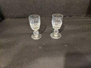Vintage Waterford Crystal Colleen Set Of 2 Cordial Glasses 3 1/4 