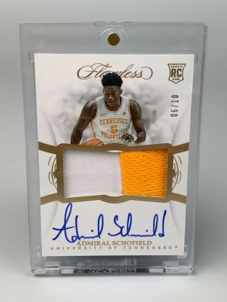 2019 Panini Flawless Collegiate Rookie Patch Auto Rc Admiral Schofield Rpa /10