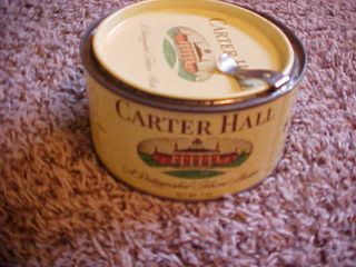 Vintage Carter Hall Pipe Tobacco 7 Oz Tin Can With Rim Key Opener