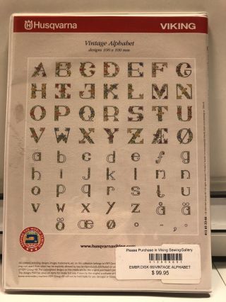 Husqvarna Viking Embroidery Disk 66 Vintage Alphabet By Kent State University 2