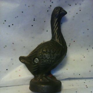Vintage Red Goose Shoes Coin Bank cast iron 2