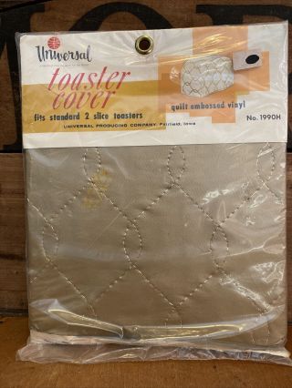 Vintage Toaster Cover Universal Quilted Embossed Vinyl Nos