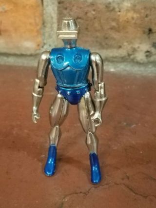 Vtg 1970s (zee Toys Metal Man Radon 3.  5 " Figure) Futuristic Metal Toy Zylmex Htf