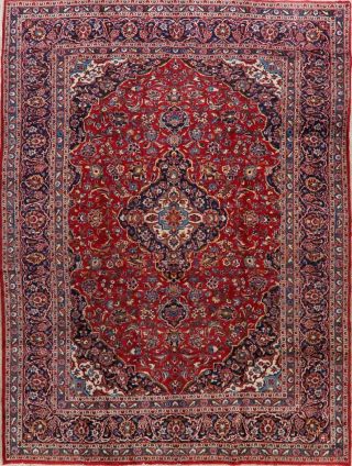 Vintage Floral Ardakan Area Rug Hand - Knotted Medallion Oriental Carpet 8 