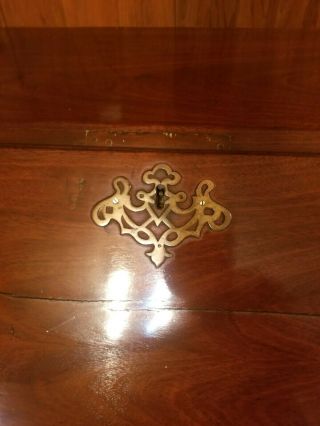 Antique English Mahogany Chippendale Slant Front Desk 3