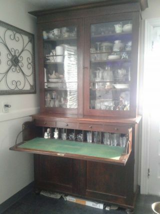 1790 Beacon Hill,  Ma.  Estate - Secretary With Bookcase - Imported From Great Britain