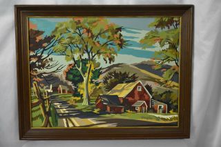 Vintage Paint by Number Framed Painting 2