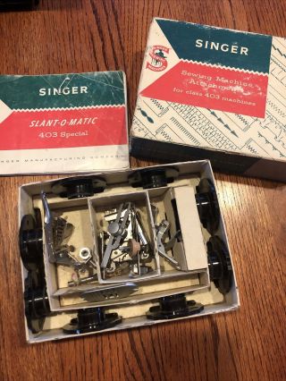 Vintage Singer Sewing Machine Attachments For Class 403 Machines