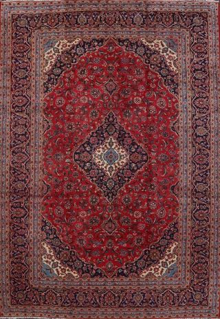 Vintage Traditional Floral 10x13 Red Ardakan Area Rug Hand - Knotted Floral Carpet 2